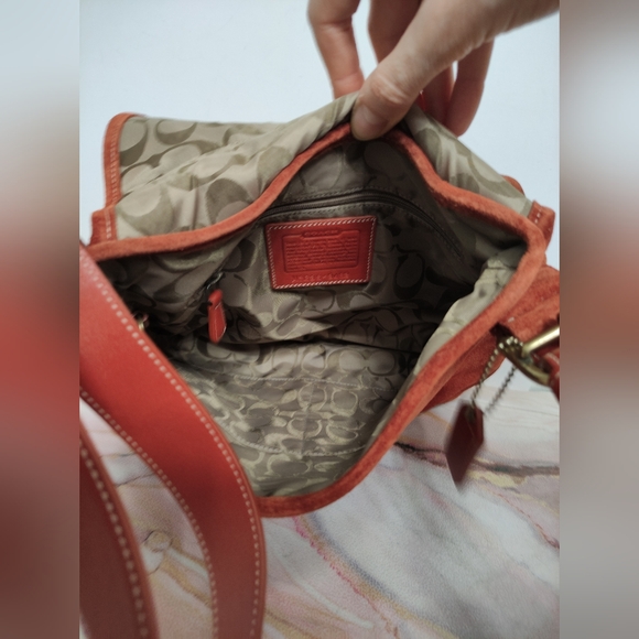 Vintage Coach 9482 Soho Suede Shoulder/Crossbody Bag Rust Brown - Picture 14 of 17